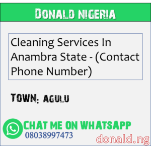 AGULU - Cleaning Services In Anambra State - (Contact Phone Number)